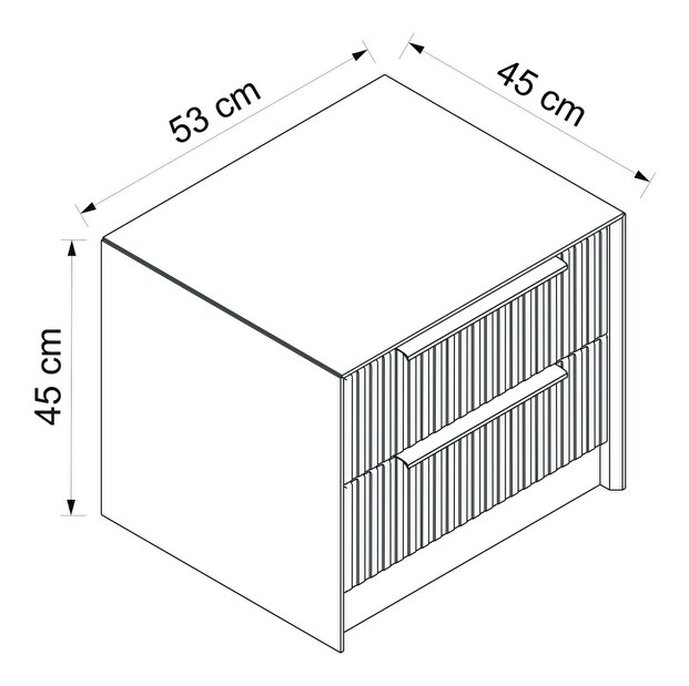Noční stolek Katty (Kamenná)