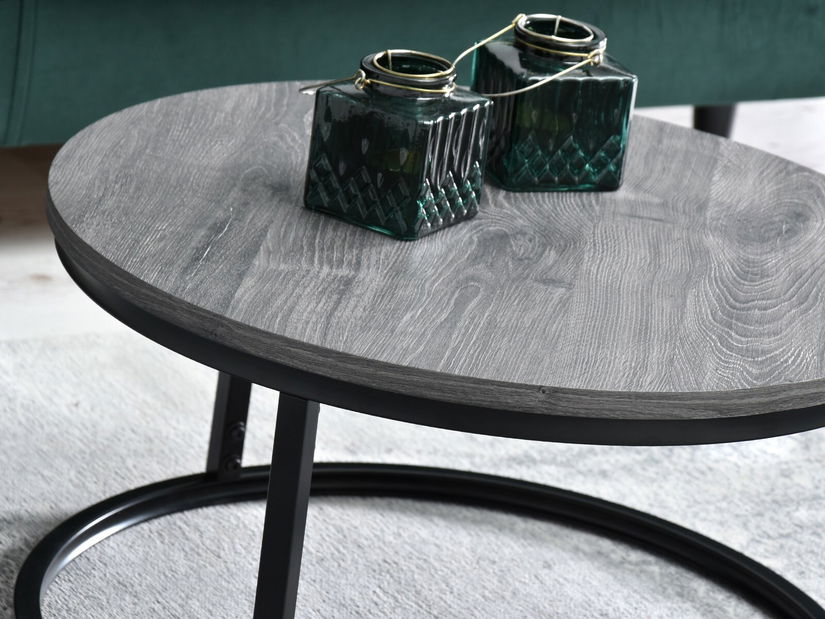 Konferenční stolek Kolja Stolek S (šedý dub + černá)