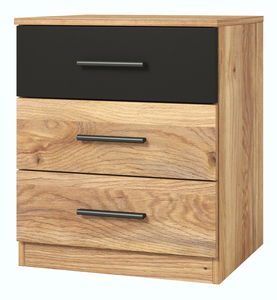 Noční stolek Benson MW22 (dub mauvella + černá)