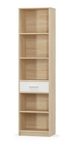 Regál Terrell (dub sonoma + bílá)