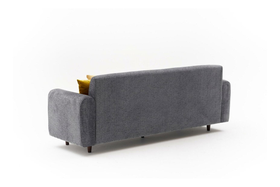 Pohovka trojsedačka Noyalepo C (šedá + ořech)