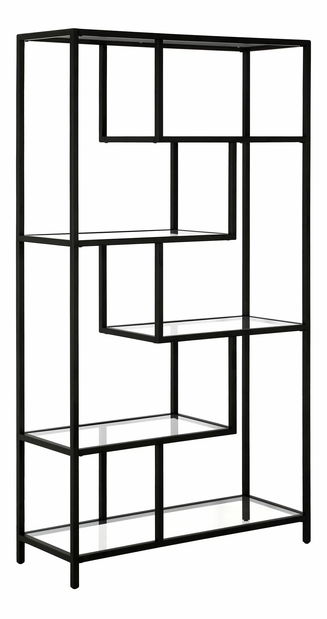 Regál Byat 30 (černá + sklo)