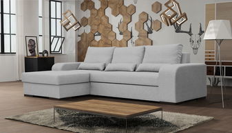 Rohová sedací souprava Violeta (světle šedá) (L)