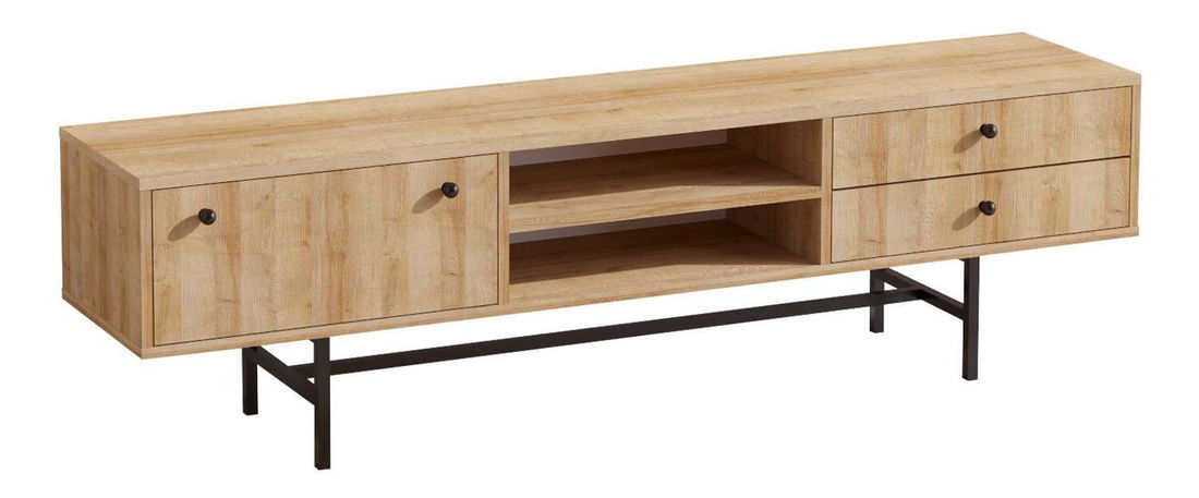 TV stolek/skříňka Odell (dub + černá)