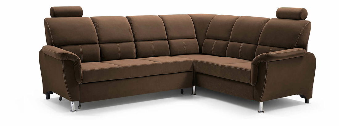 Rohová sedací souprava Dina (hnědá) (P)