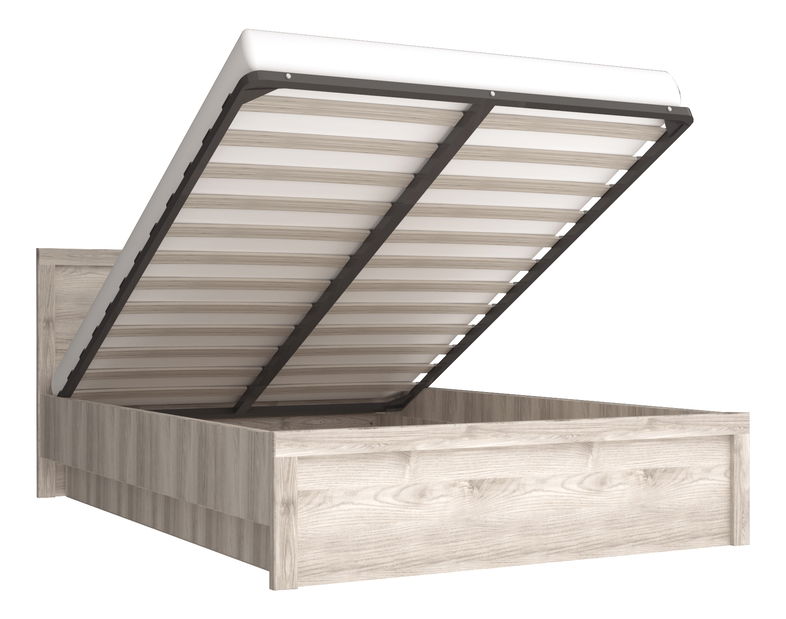 Manželská postel 140 cm Jolene (bílá) (s roštem)