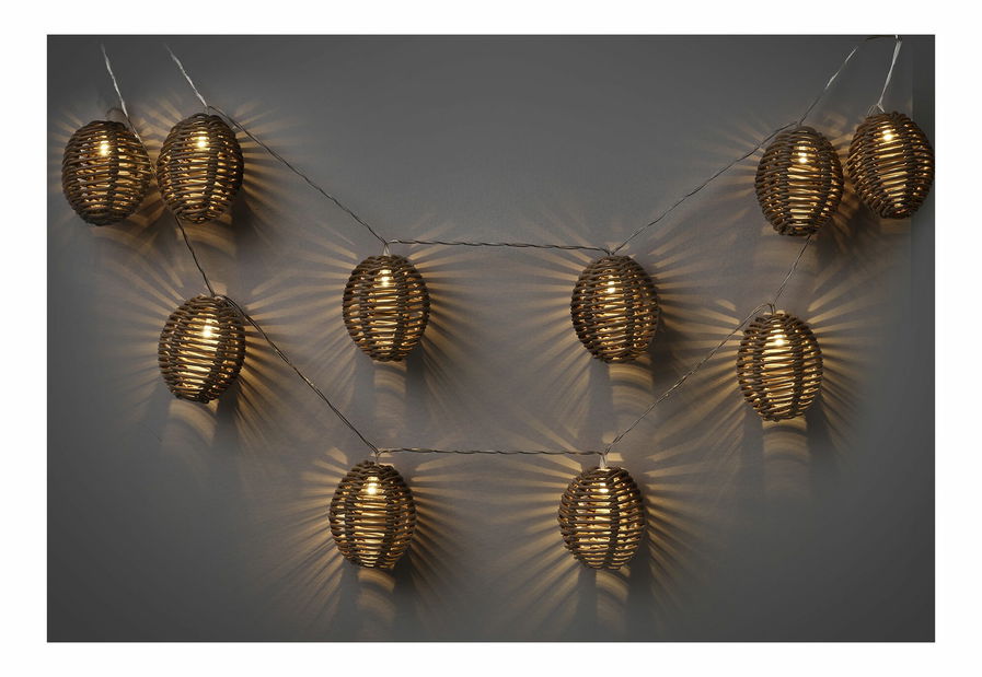 LED řetězové světlo Canninaina (přírodní + černá)