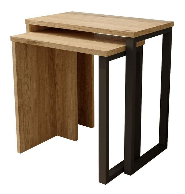 Set 2ks. konferenčních stolků Nimelo 3 (ořech + dub)