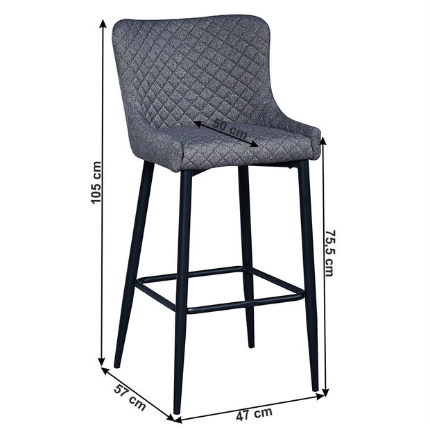 Barová židle Cidaria (šedá)