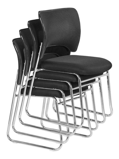 Konferenční židle Delia (černá + chrom)