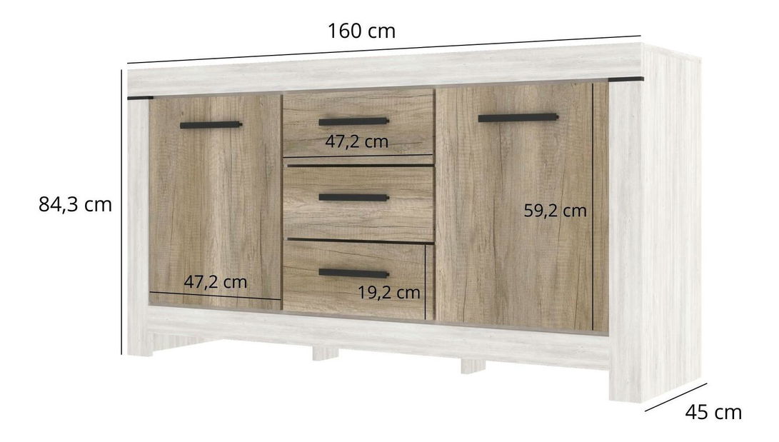 Komoda Bloquearon 1 (borovice canyon + dub karabela)