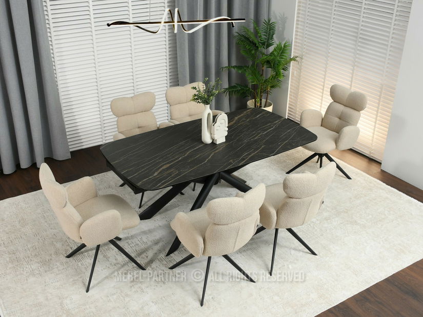 Židle Meda (béžová + černá)