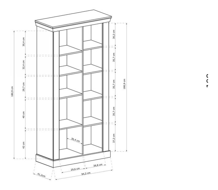 Vitrína Atena 10 (s LED osvětlením) (craft zlatý)
