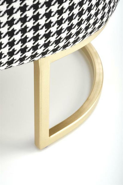 Taburetka Hannah (bílá + černá + zlatá)