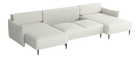 Rohová sedačka U Welenora U (šedá) (s úl. prostorem)