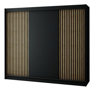 Šatní skříň 250 cm Ladonna (černá matná)