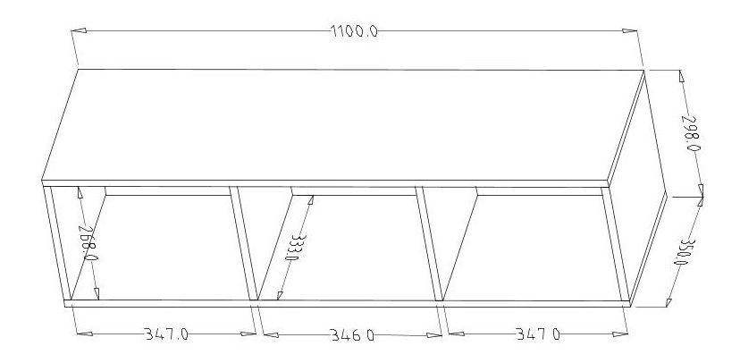 Závěsný regál Henry Typ 87 (černý + černý vysoký lesk)