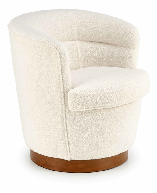 Křeslo Anisa (krémová + ořech)