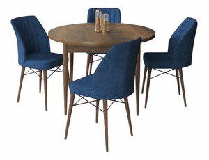 Jídelní set Roxie (bílá + černá) (pro 4 osoby)