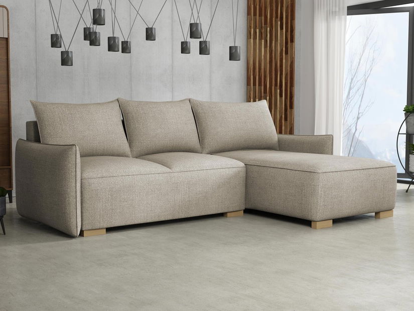 Rohová sedačka Gryfit L (světlohnědá) (s úl. prostorem)