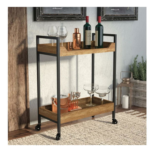  Servírovací stolek Lisane (světlohnědá)