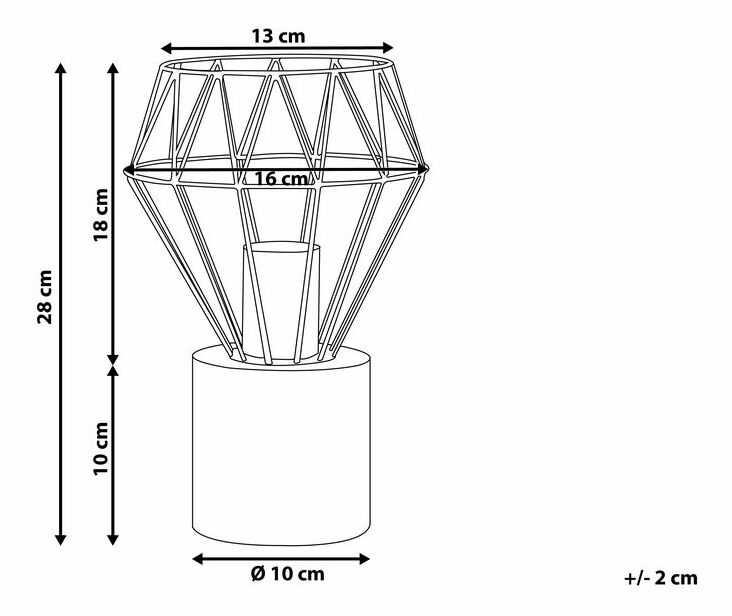 Stolní lampa Mondi (zlatá) (malá)