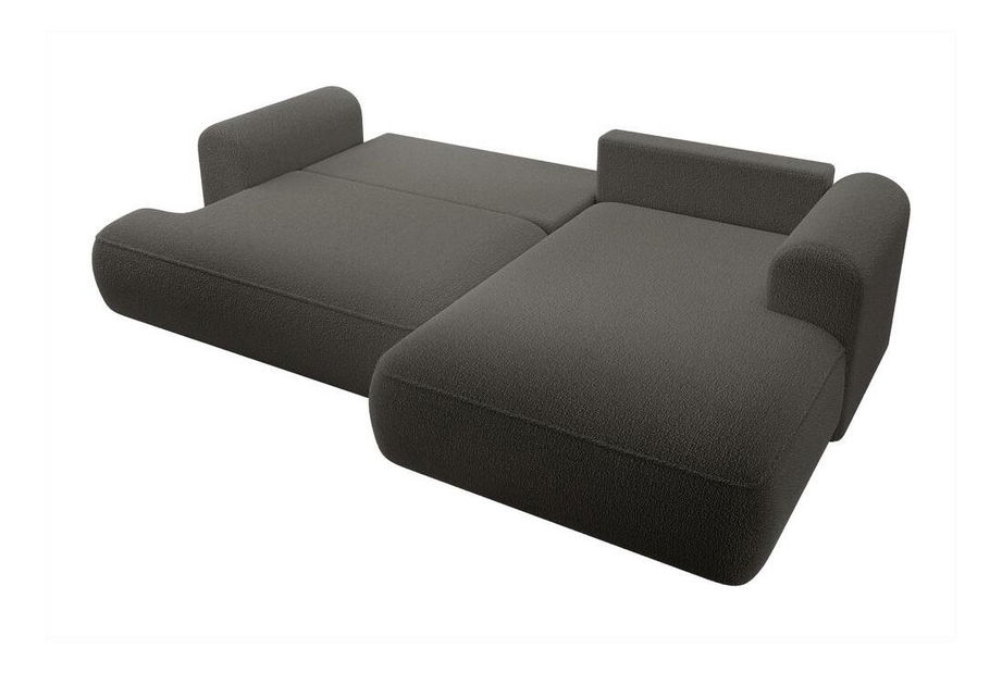 Rohová sedací souprava Olivo I (P) (tmavě šedá + černá)