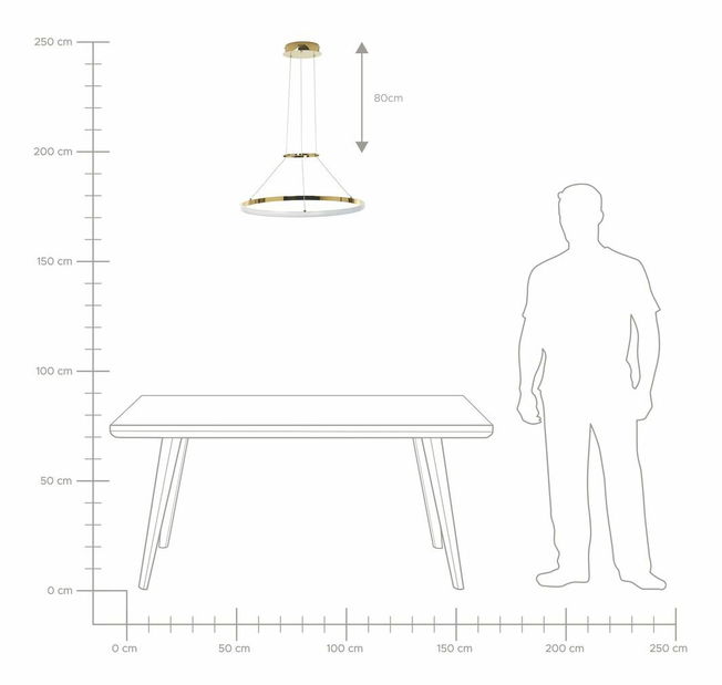 Závěsné svítidlo Tatum (zlatá)