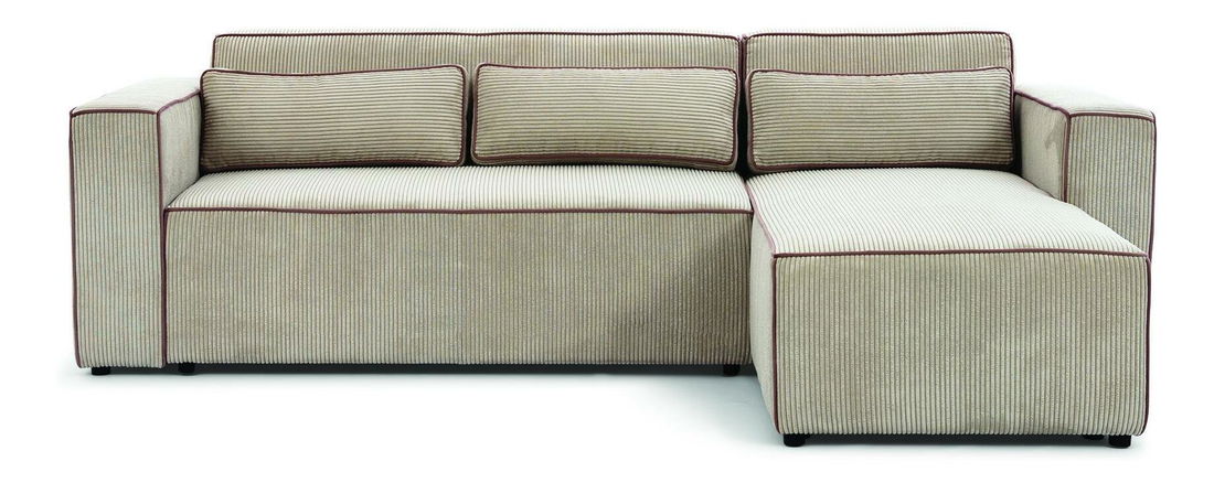 Rohová sedačka Castello (béžová + hnědá) (P)