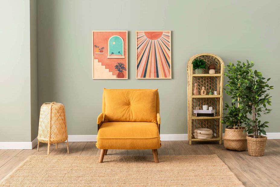 Křeslo Como (hořčicová)