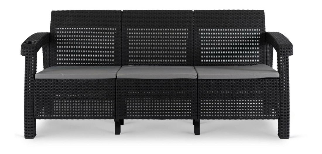 Zahradní pohovka Favorece (černá)