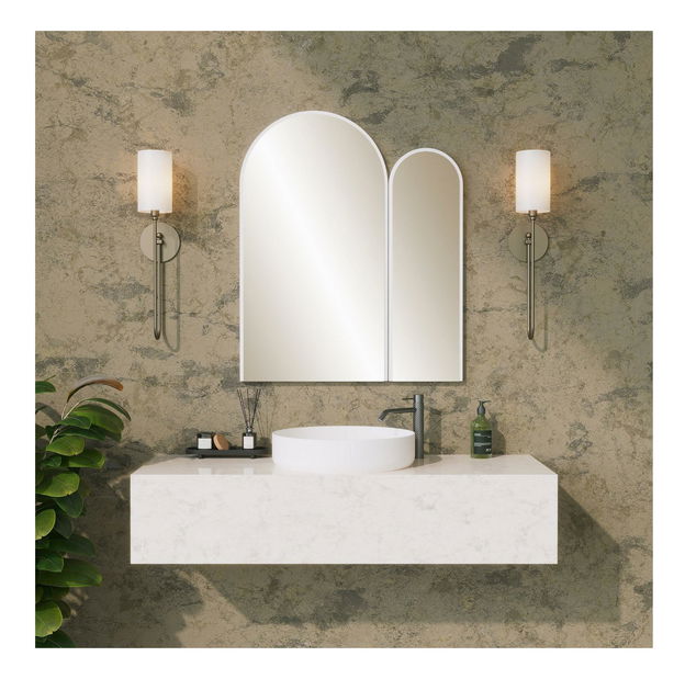 Dekorativní zrcadlo Titeku (bílá)