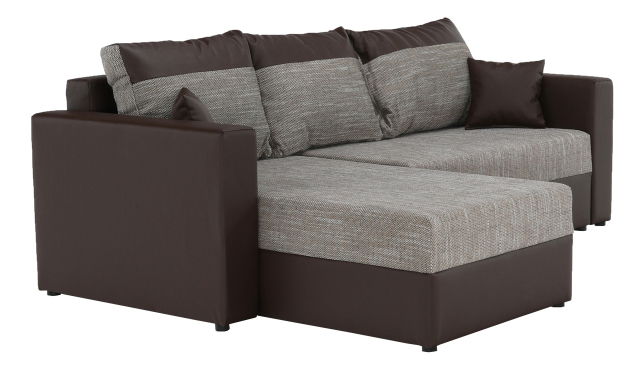 Rohová sedací souprava Kimber (hnědá) (P)