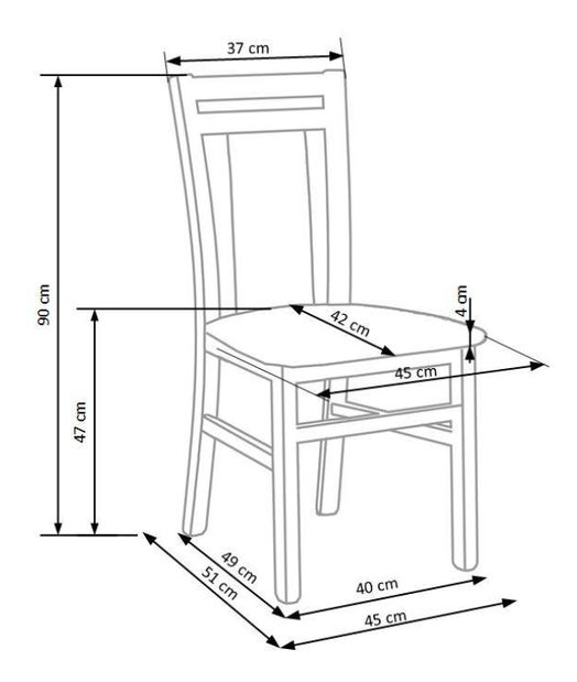 Jídelní židle Harden 8 (bílá + hnědá)