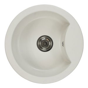 Kuchyňský dřez Mellusa (bílá) (bez otvoru pro baterii)