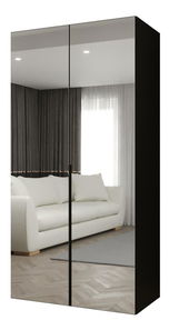 Šatní skříň 100 cm Alice 3 (černá + černá)