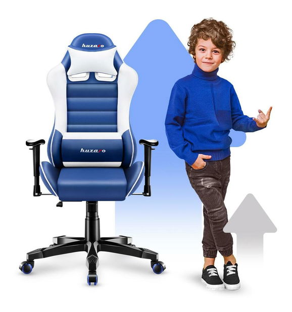 Dětská herní židle Rover 6 (bílá + modrá)