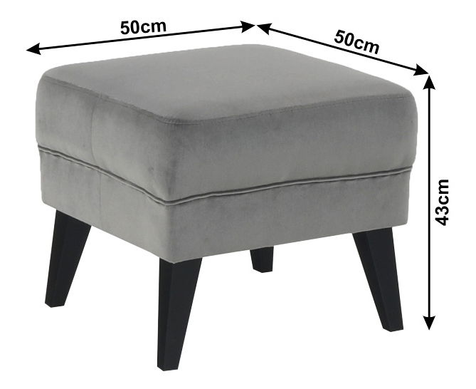 Taburet Royse Kronos 15 (světle šedá + černá)