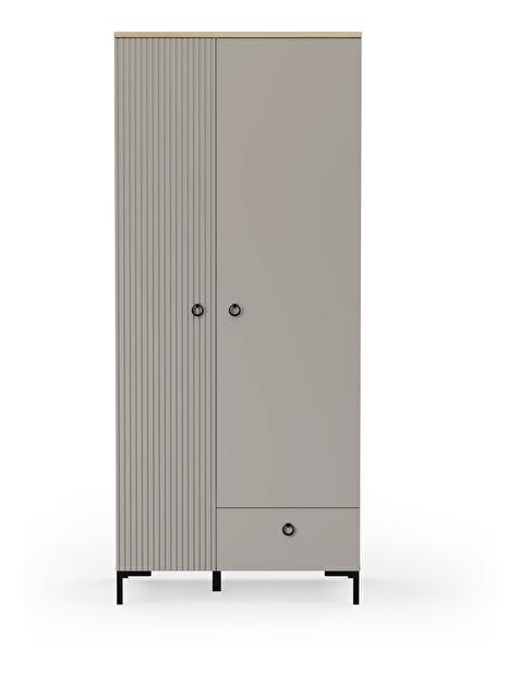 Šatní skříň Demandaron 1 (taupe + dub silverjack)