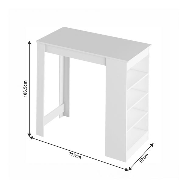 Barový stůl Austin (bílá)