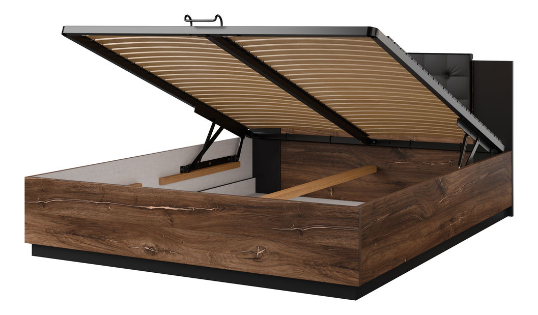 Manželská postel 160 cm Signat (s roštem) (měděná)