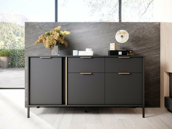 Komoda  Lyran 3D2S (antracit + zlatá)