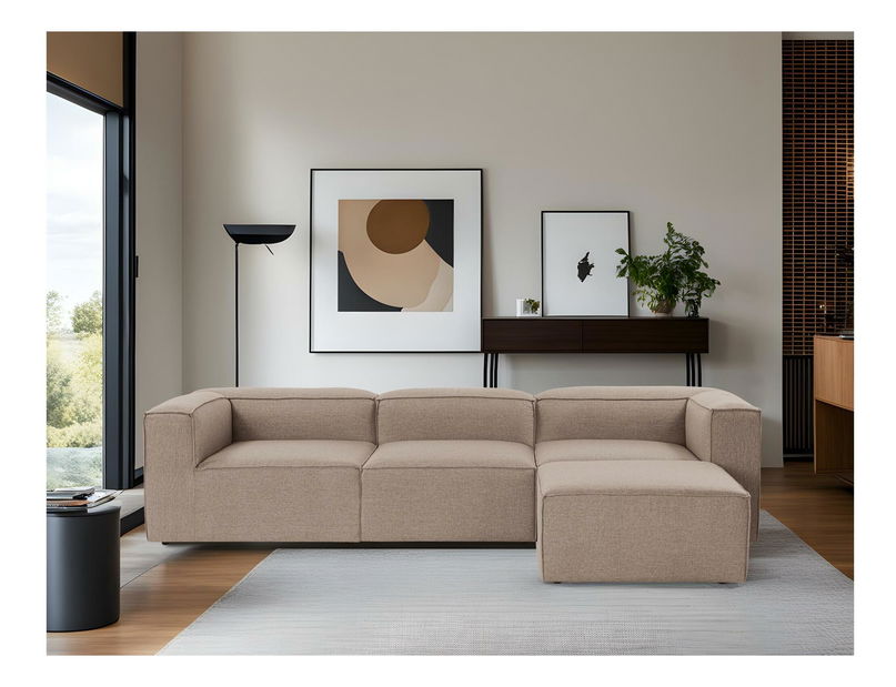 Rohová sedačka Forewona (hnědá)