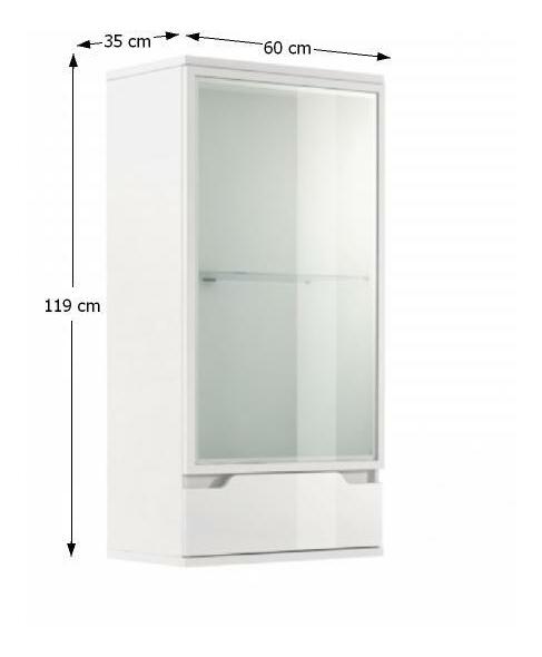 Vitrína na zeď Aberdovey AS 08 (s osvětlením)