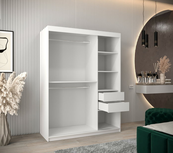 Šatní skříň 150 cm Verika 1 150 (bílá)