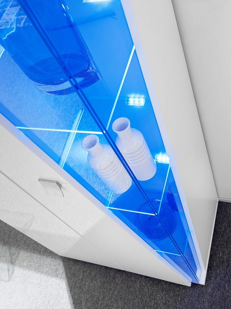 Vitrína Eldon 29 WW EE WSW (bílá + vysoký lesk bílý)