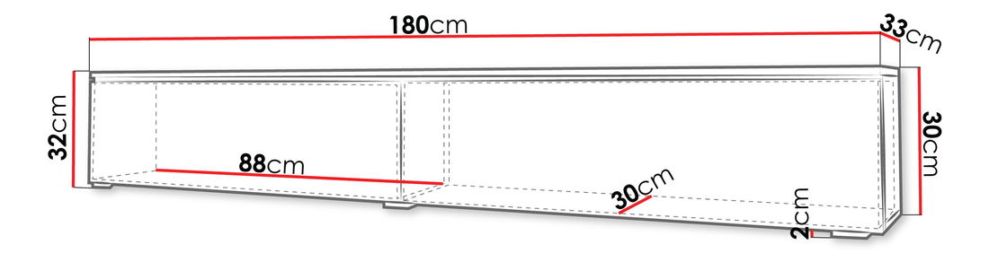 TV skříňka Dlone 180 *bazar