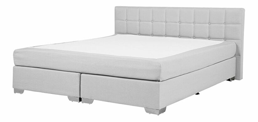 Manželská postel Boxspring 180 cm ADIR (s matracemi) (světlešedá)