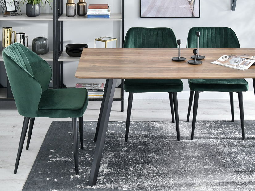 Jídelní stůl Totto (ořech + černá)