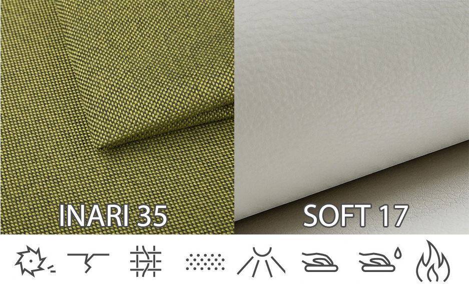 Pohovka Claris (zelená + bílá)